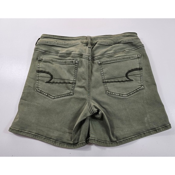 American Eagle Midi next level stretch green shorts summer casual juniors 10 ^ - Picture 3 of 6